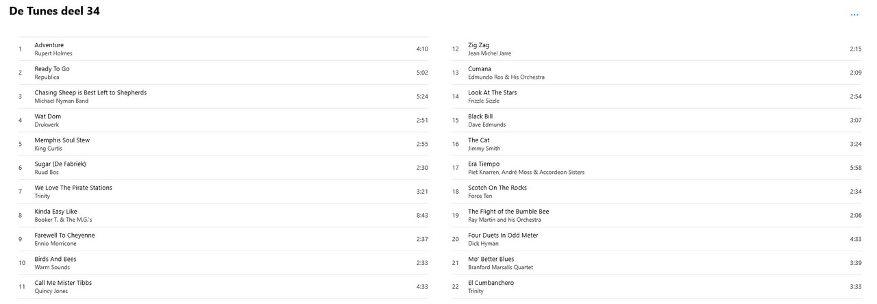tunes back 34