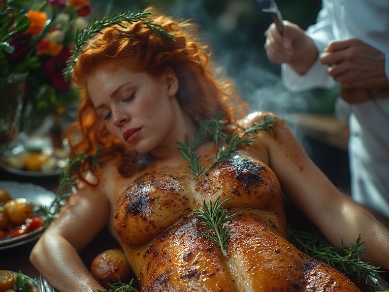 Garden wedding wom served Redhair 1 56