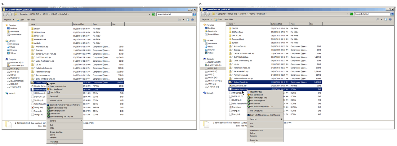 Everything HashMyFiles Context Menu items - Windows Explorer