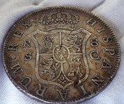 8 reales Carlos III. Sevilla. 1788. Dedicada a Lanzarote. 20190714-110313