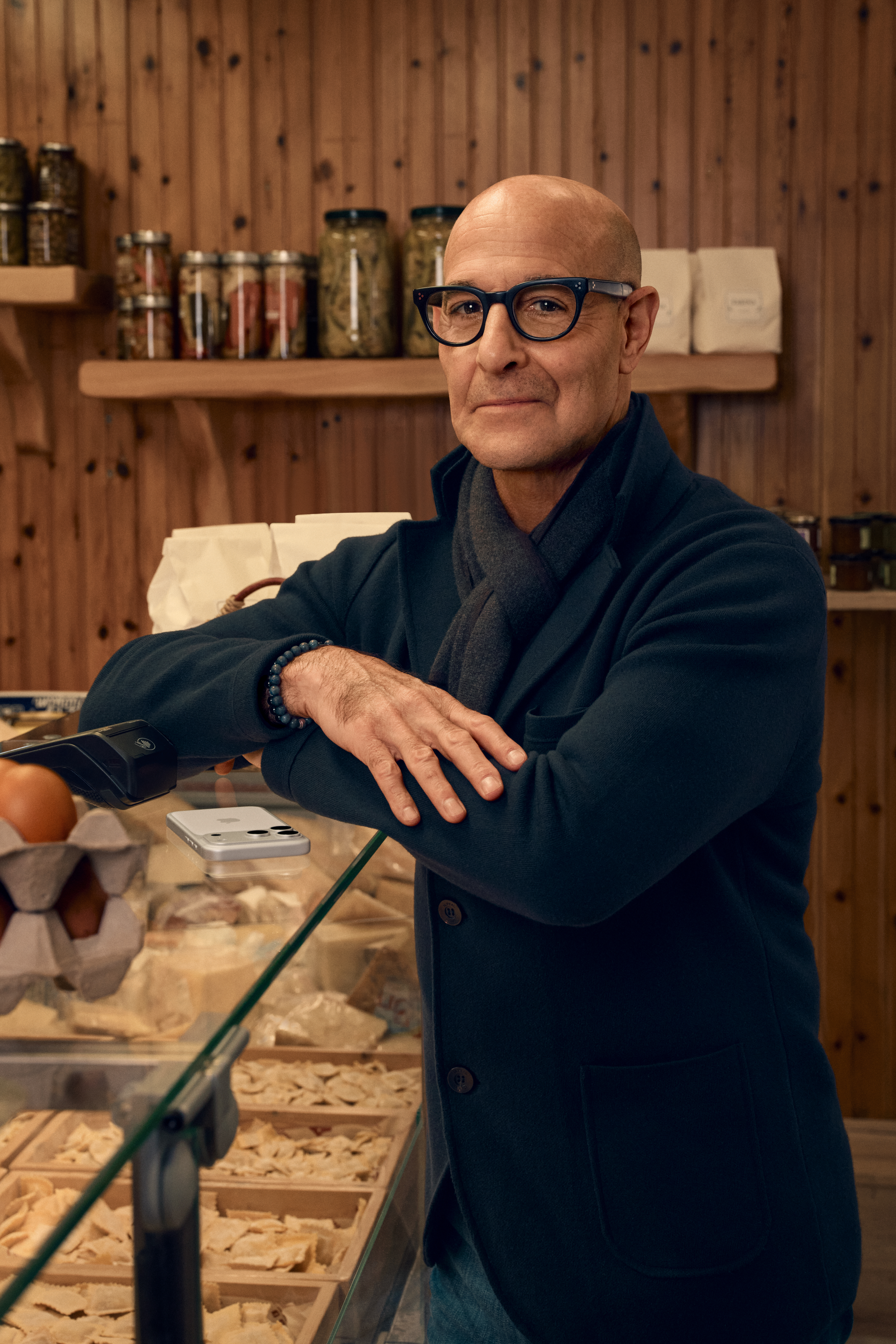 Stanley Tucci preparing ingredients
