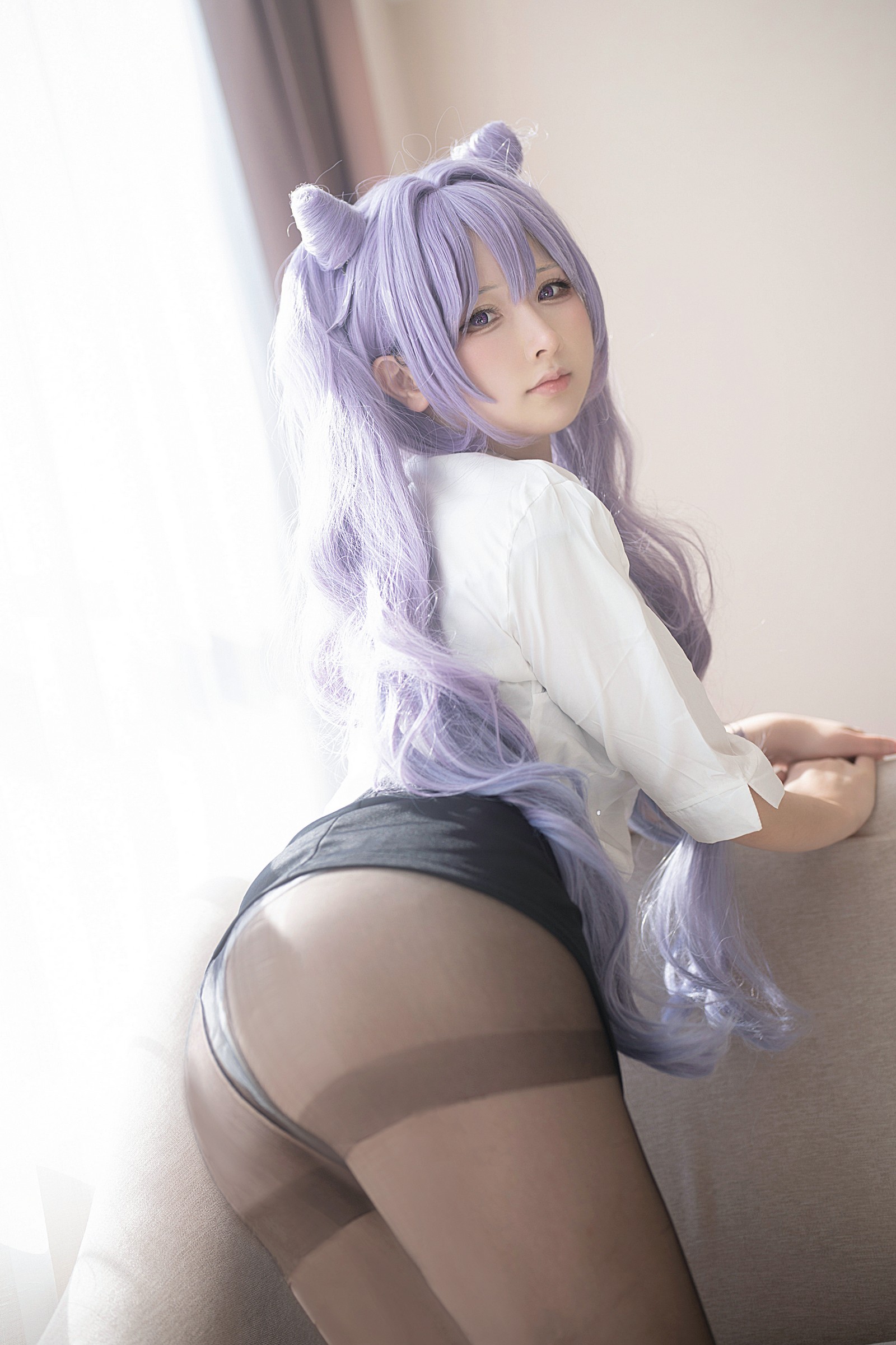 樱梨梨 刻晴 秘书 Cosplay 写真集｜原神角色高清摄影（23P｜75MB）插图7