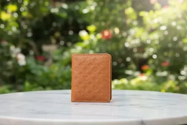 Back View of Checkered Wallet