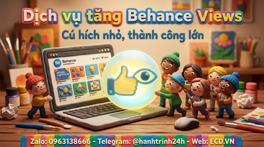dịch vụ tăng behance views real tăng lượt xem