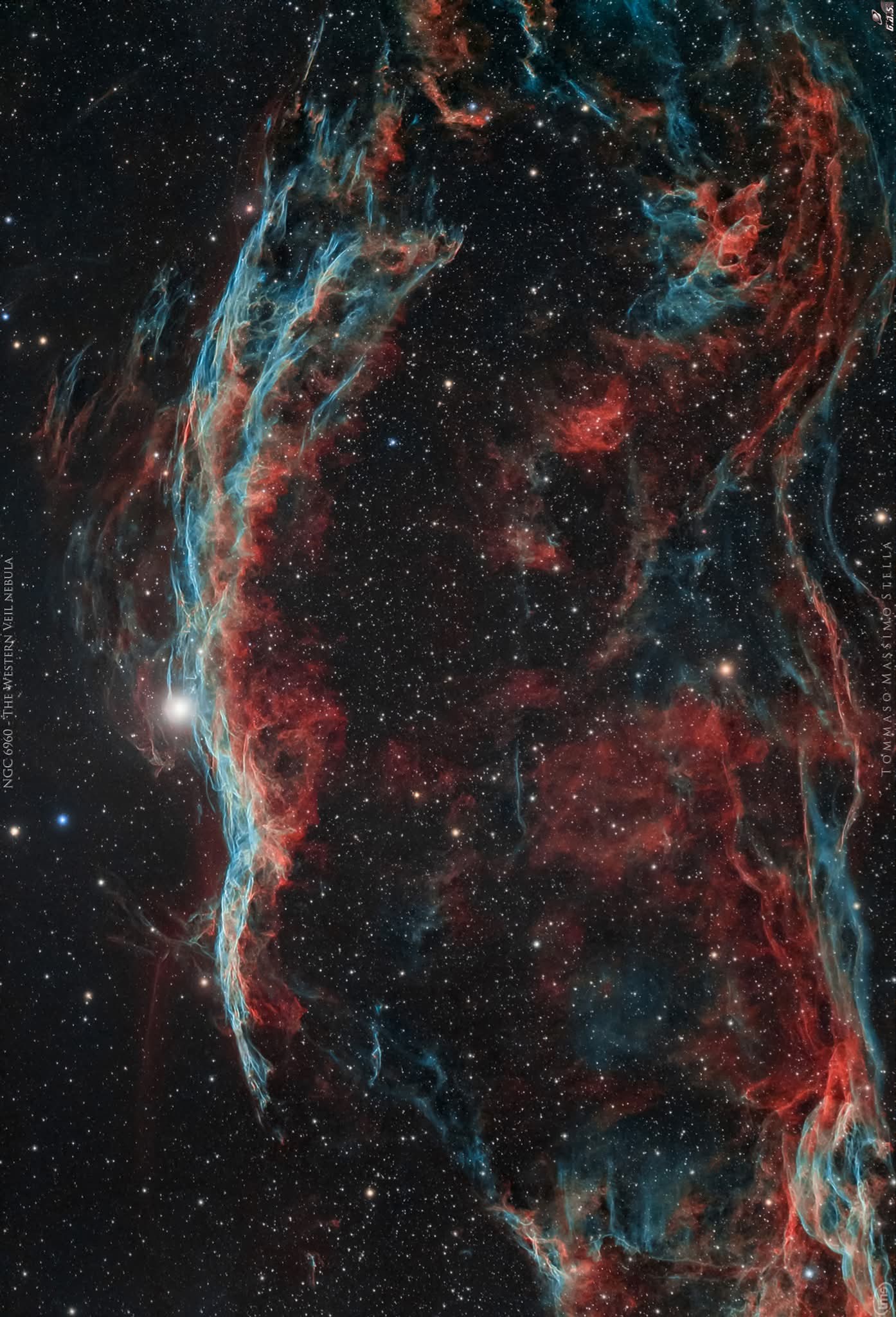 NGC 6960 es la parte occidental de la Nebulosa del Velo