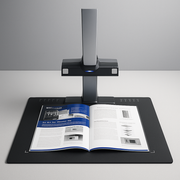 Scanner Ricoh SV600 digitalizando um livro aberto