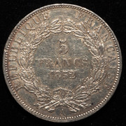 5 francos Francia. II República Luis Napoleón. París 1852. PAS7629