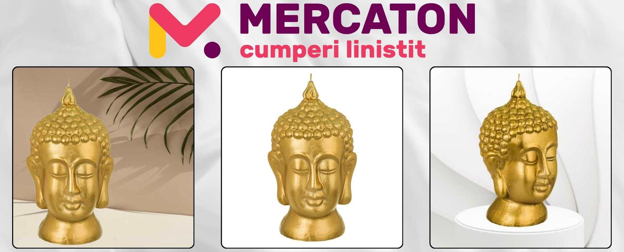 Lumanare Decorativa Mercaton, Model Cap Buddha 3D