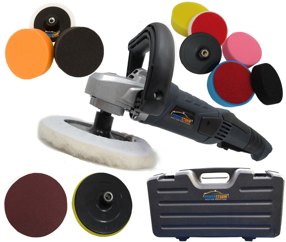 PROFESSIONAL DELUXE CAR POLISHER BUFFER WITH 12 HEADS 5060261322711 eBay