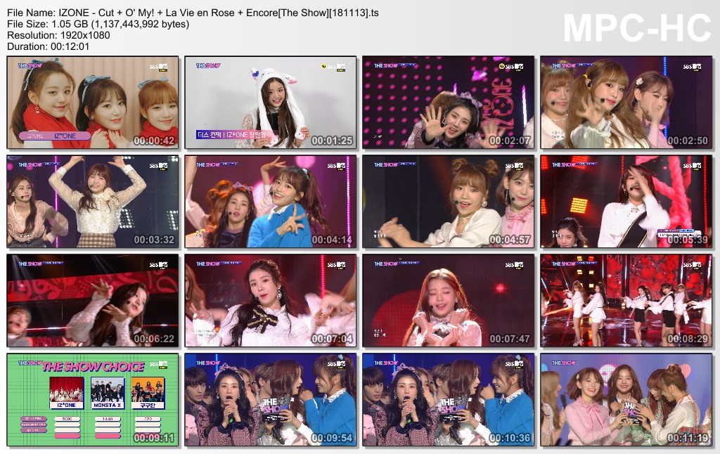 IZONE - Cut   O' My!   La Vie en Rose   Encore[The Show][181113]