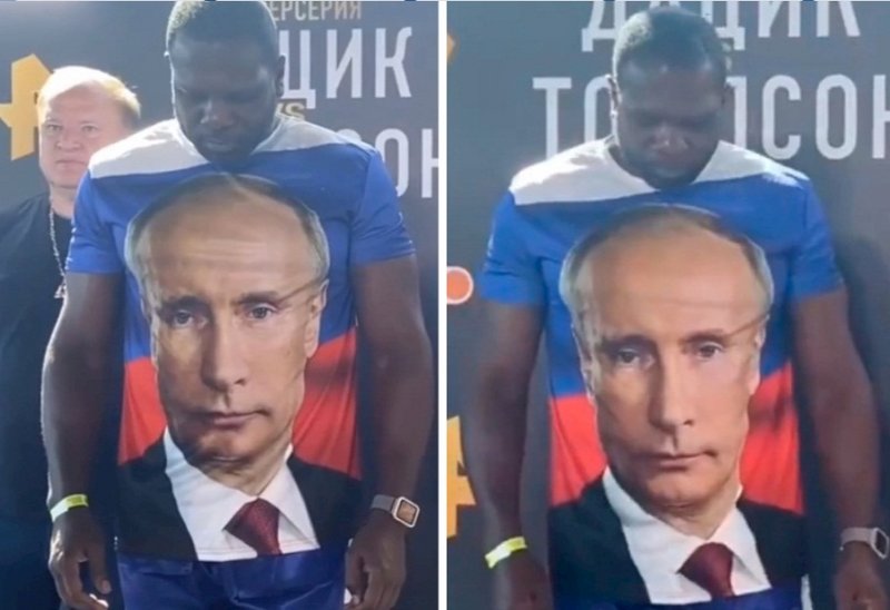 Кевин Джонсън се яви на кантара с тениска на Владимир Путин