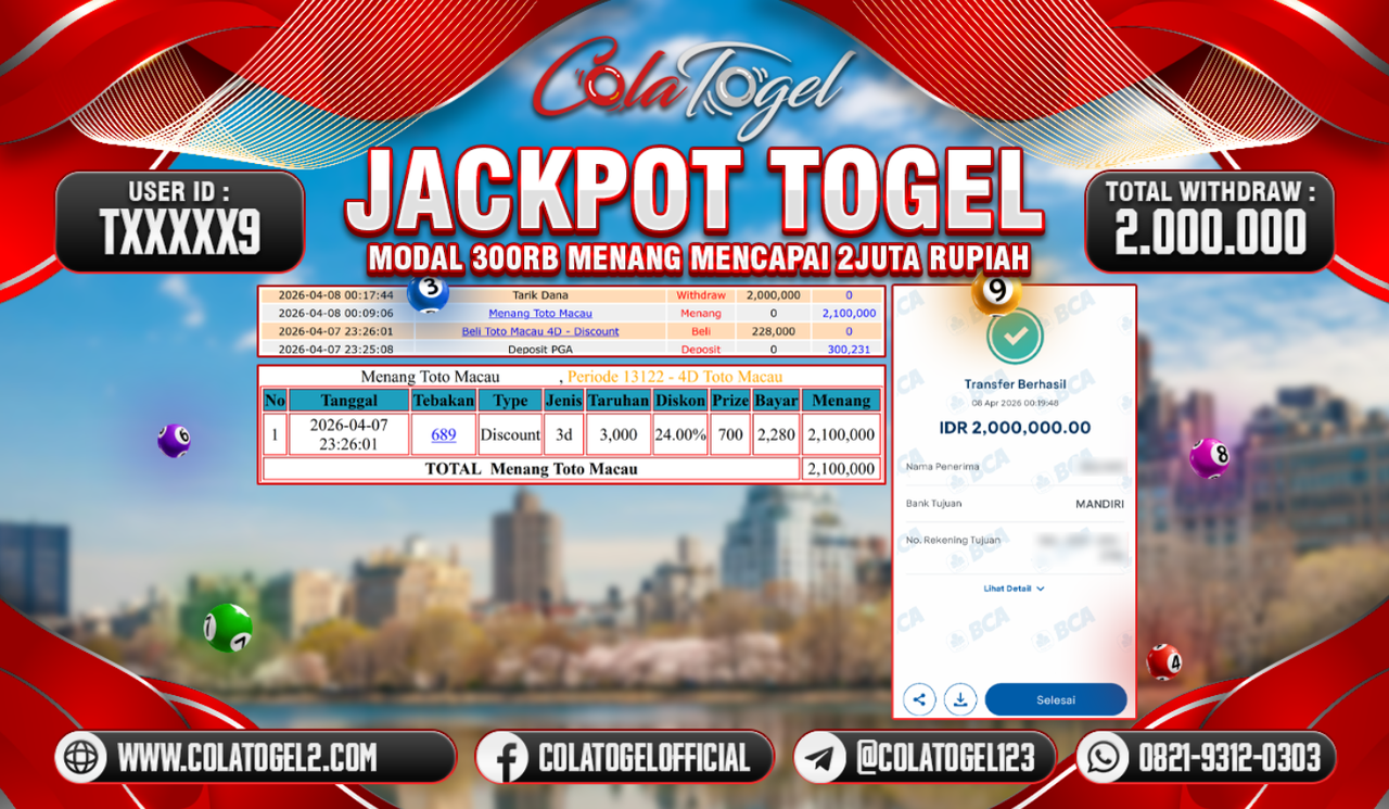 JACKPOT TOTO MACAU!!