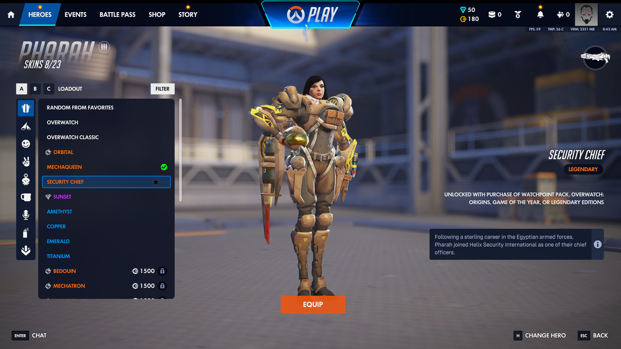 Pharah Security Chief