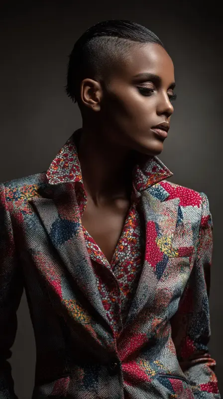 Dapper Delight: Where Classic Meets Bold - black women side part