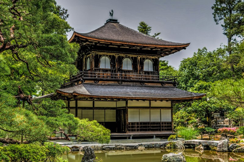 The Ginkaku-ji temple in Kyoto, Japan 