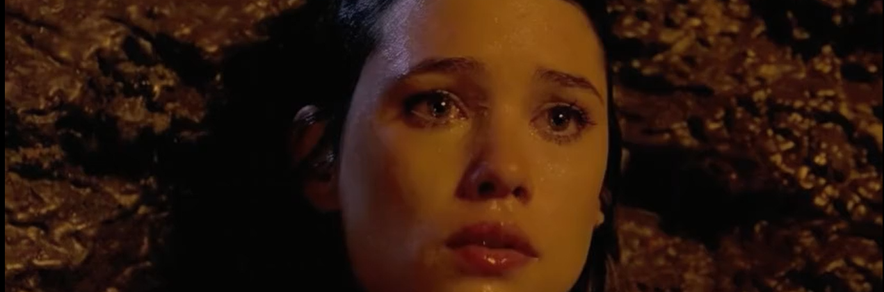 naked girl with filthy stuff coming out of her mouth.