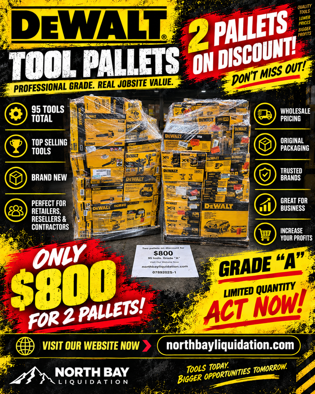DEWALT Double Tool Pallet - 95 Tools - $800