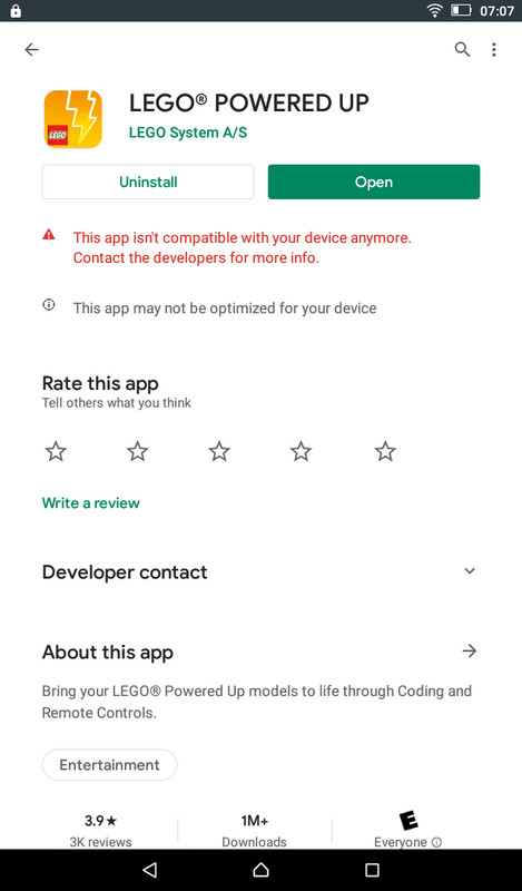 Powered up App not compatible? - LEGO Technic, Mindstorms, Model Team and  Scale Modeling - Eurobricks Forums