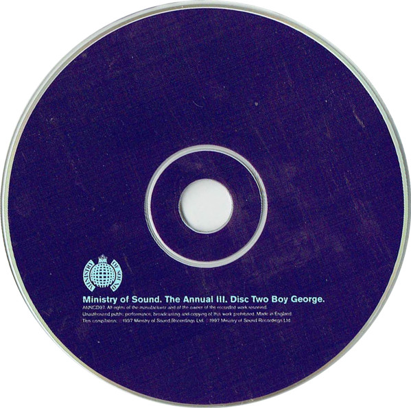 24/03/2023 - Pete Tong & Boy George – The Annual III (2 x CD, Compilation, Mixed)(Ministry Of Sound – ANNCD97)  1997 R-168970-1464622792-7526