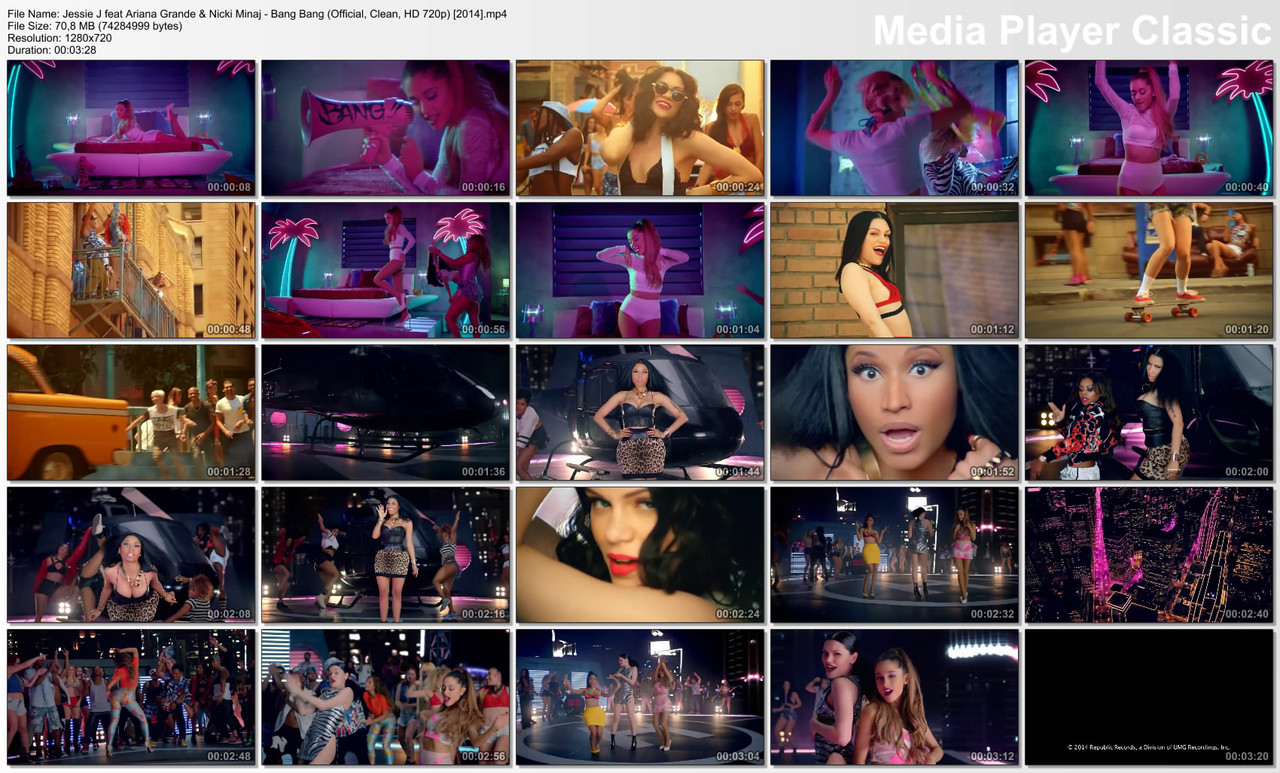 Jessie J feat Ariana Grande & Nicki Minaj - Bang Bang (Official, Clean, HD 720p) [2014]