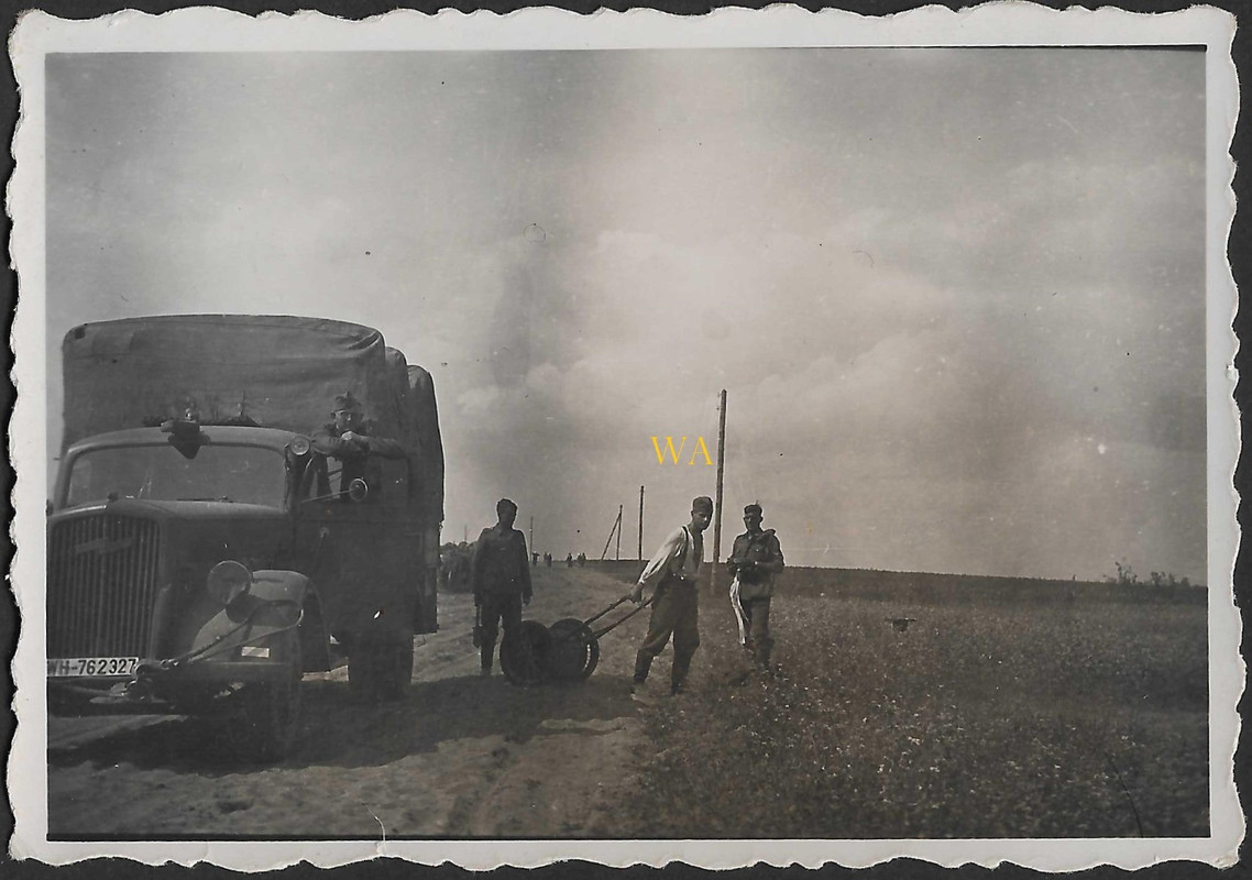 Opel Blitz 3 ton LKW Nachrichten soldaten Leitungsbau Russland Ostfront