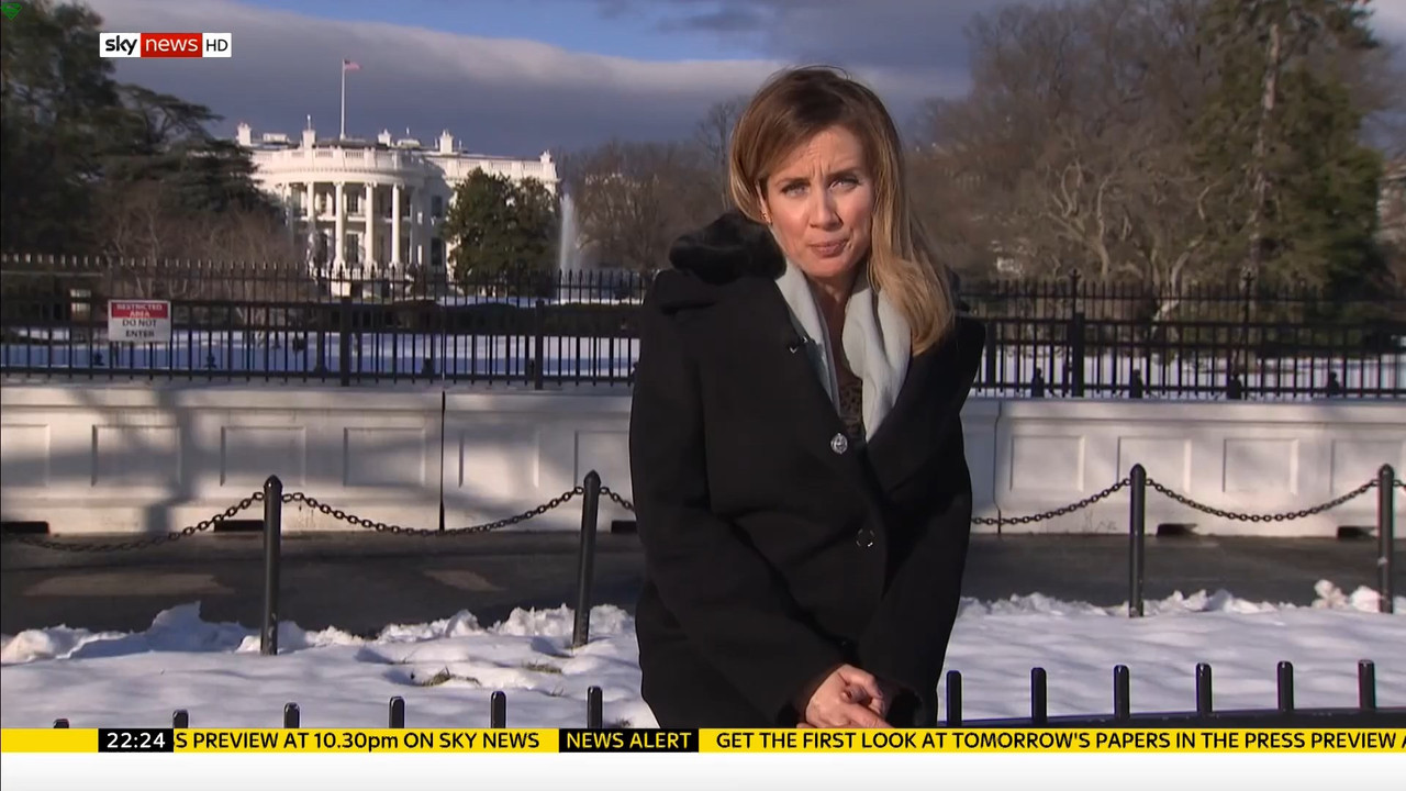 27 January - 22.00.00 - Sky News At 10. Anna Jones with the main