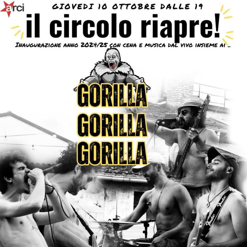 Giovedì 10 ottobre Inaugurazione dell’Anno 2024/25 al Circolo Arci