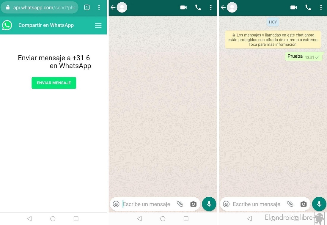 Comunicate desde WhatsApp Web sin agregar el número de contacto
