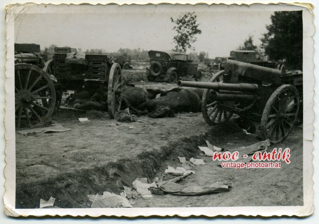 WK2 Westfront überannte franz. Artillerie Batter