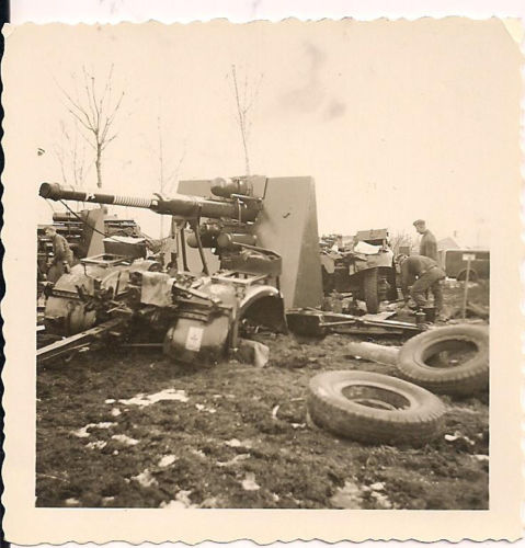 Panzerjäger 8,8cm Flak Erdkampf Schild sehr viele Abschussringe Feuerstellung