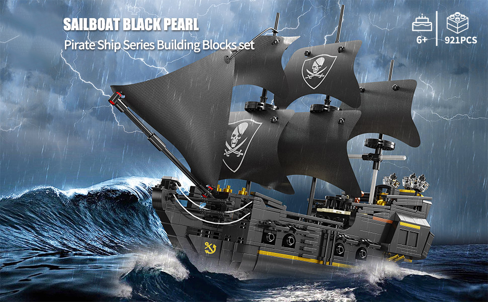 Играчка за конструиране с блокове - ПИРАТСКИ КОРАБ T2073