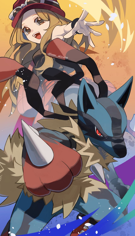 serena-lucario-and-mega-lucario-pokemon-