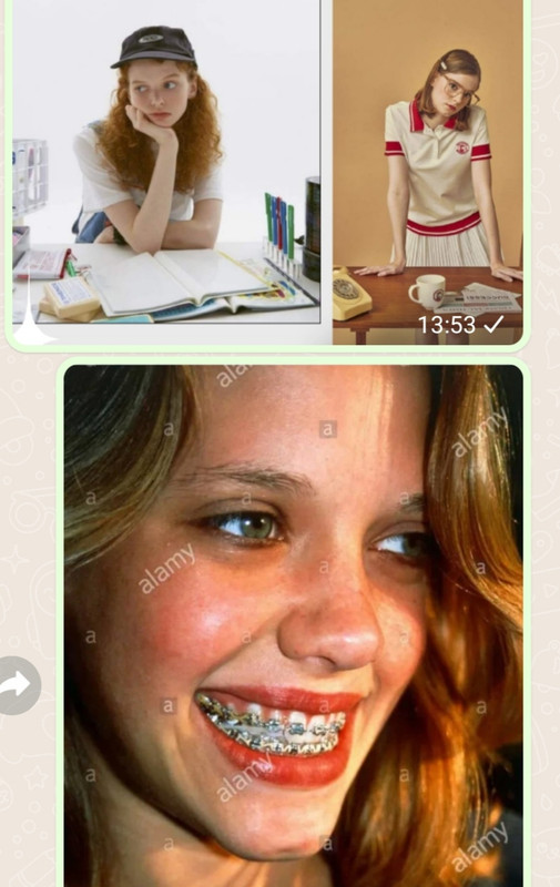 Рыжая с брекетами