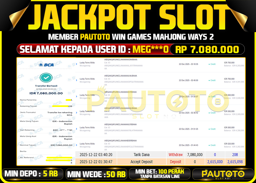 BUKTI JACKPOT LUNAS PAUTOTO