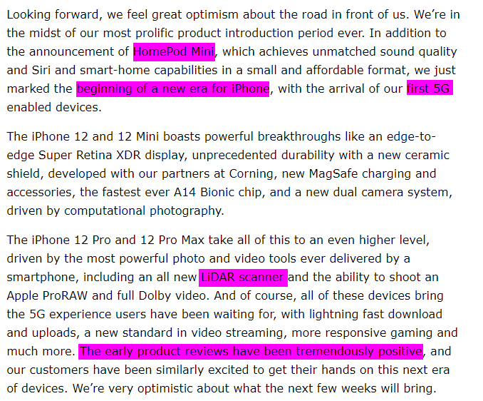Forward Looking - TIm