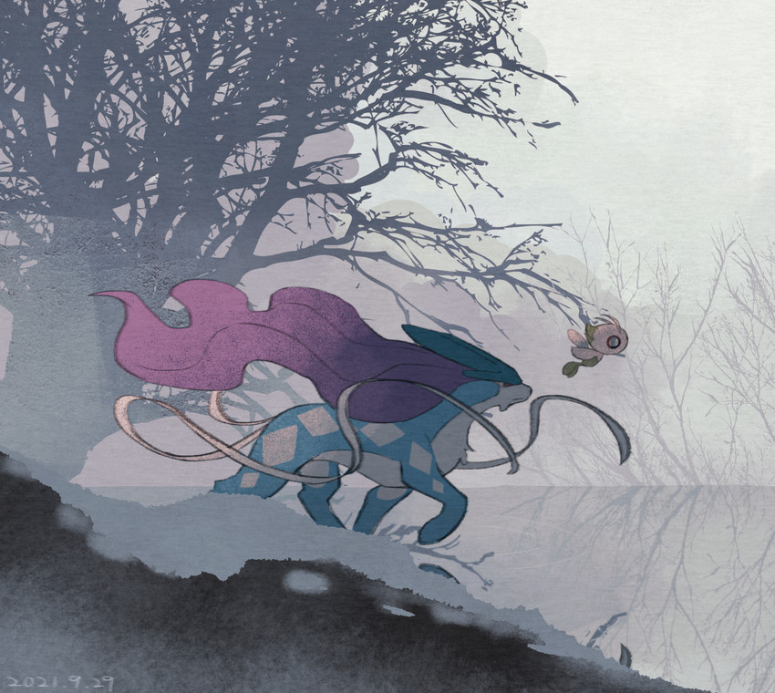 celebi-and-suicune-pokemon-drawn-by-leel
