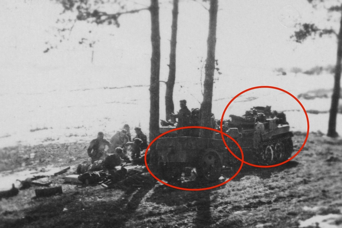 5 Orig. Foto KETTENKRAD und LEICHTGESCHÜTZ Nordfront 1942