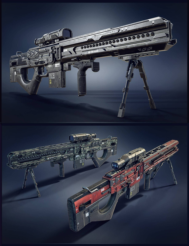 Cyberpunk Droid Sniper Rifle