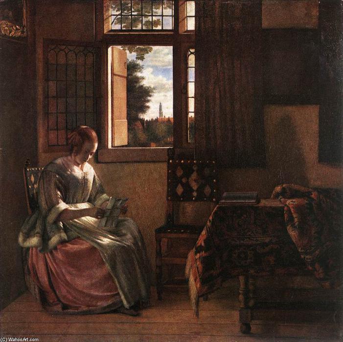 642 Pieter De Hooch Woman Reading a Letter