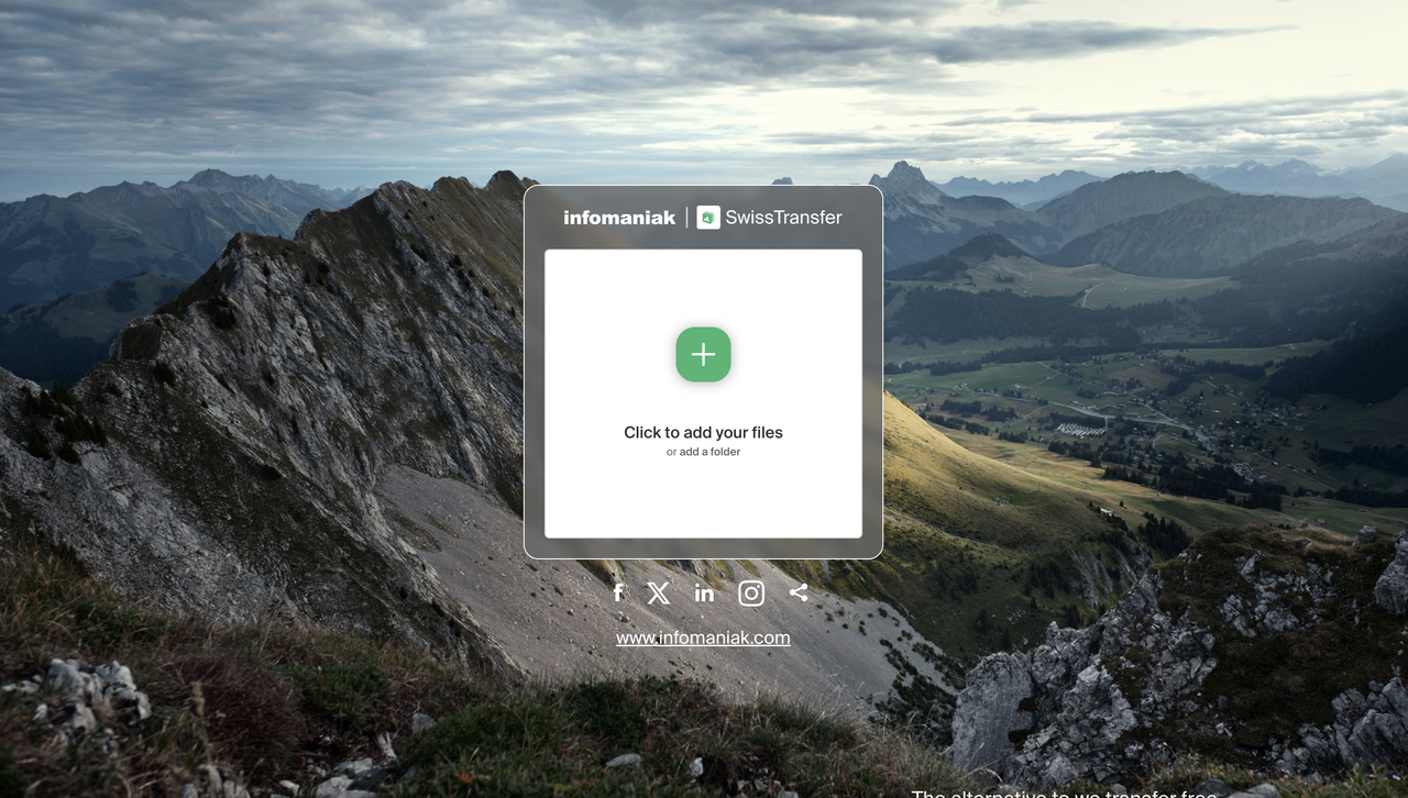 Interface SwissTransfer