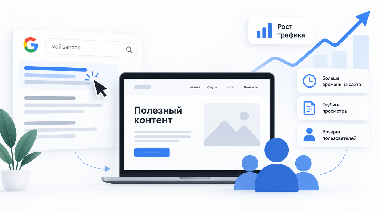 Поведенческие факторы в SEO, рост трафика и взаимодействие пользователей с сайтом