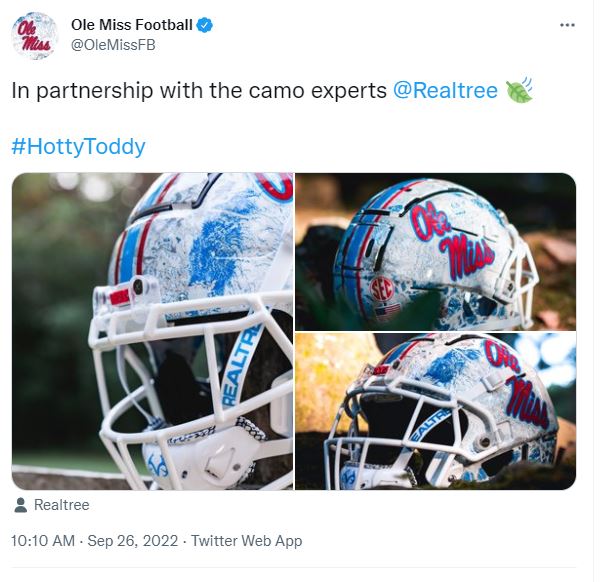Ole Miss, Realtree Partner on Football Helmet, Exclusive Gear - Ole Miss  Athletics