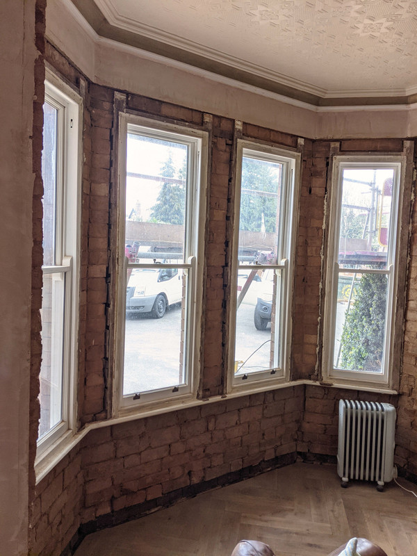 Bay window panelling to bare brick Regs requirements? Screwfix