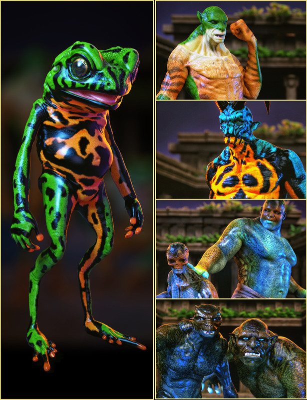 Alternate Textures for Storybook Frog and Genesis 8.1 Male