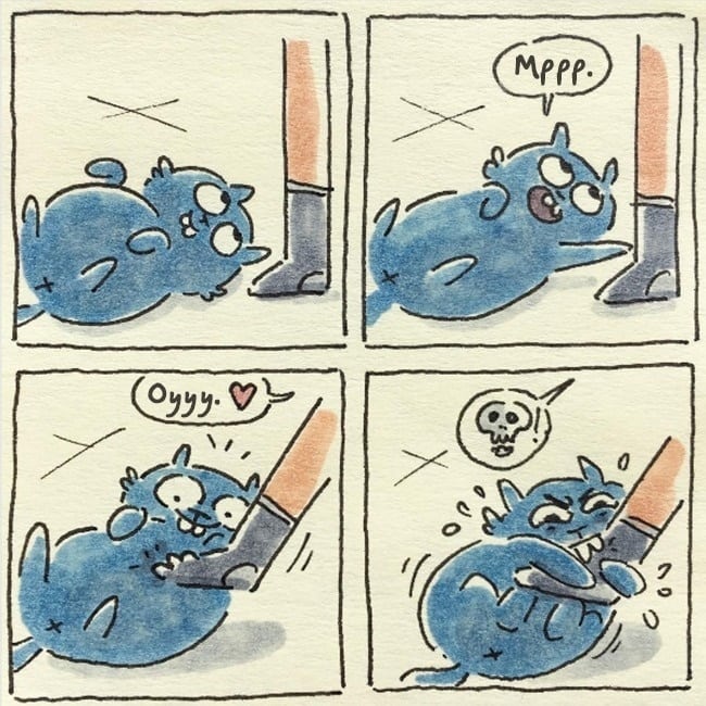 15 смешных и невероятно метких комиксов о жизни с котом