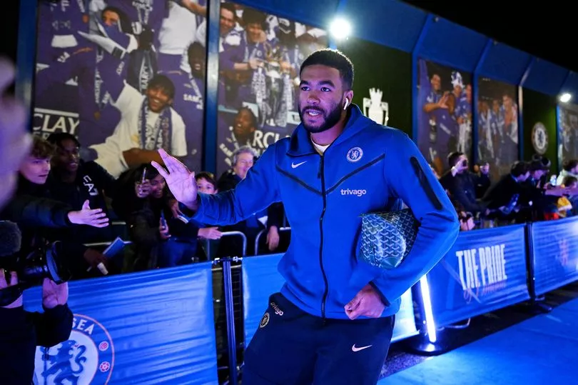 Reece James saluting Chelsea fans