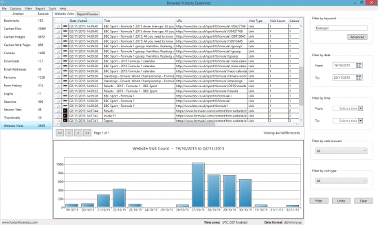 Browser History Examiner 1.9.0 Browser History Examiner 1.9.0