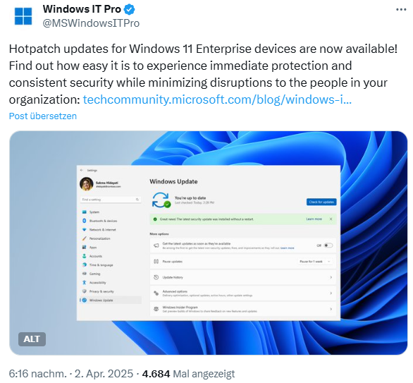 Windows 11 24H2 Hotpatching
