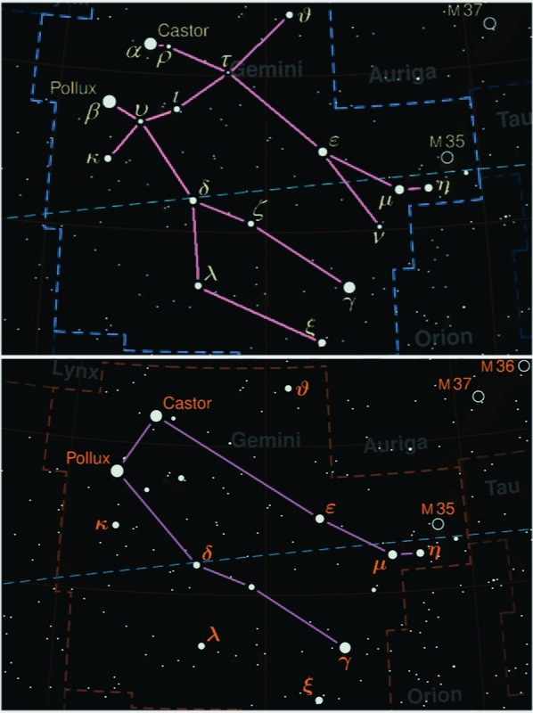 versiones Constelaci�n de Geminis
