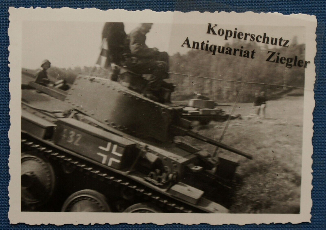 F35) Foto besch. 2. WK, Truppen Übungsplatz Meseritz Polen Mai 1941, Panzer Tank
